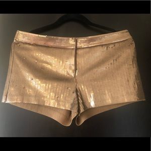 Express Gold Sequin Shorts